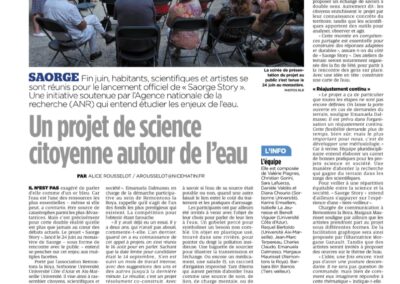 Article Nice Matin - Lancement Saorge STORY 26072025