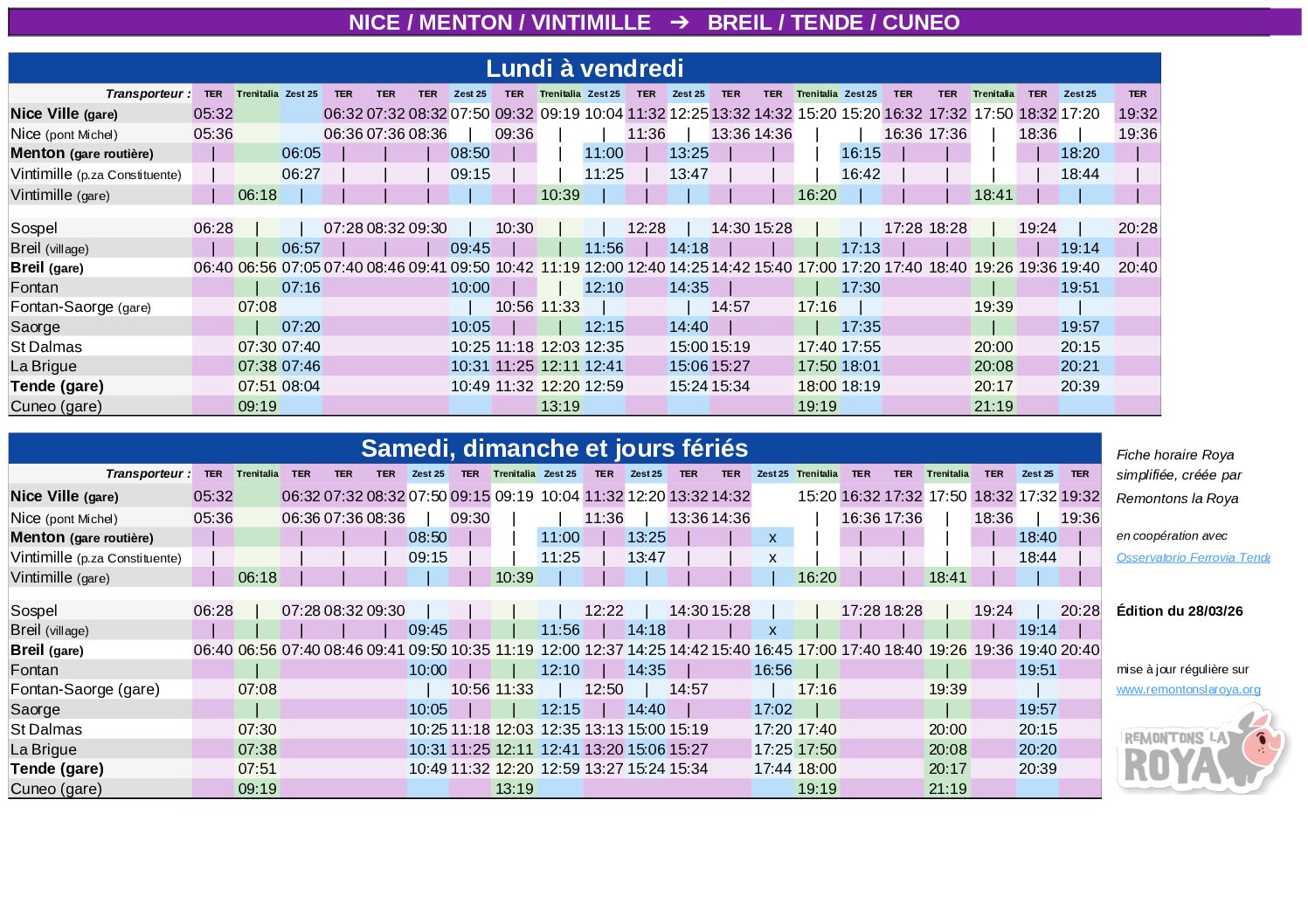 horaires-Roya-28mars2026-Nice-Tende Horaires transports Roya - sept à dec 2025 - Nice à Tende